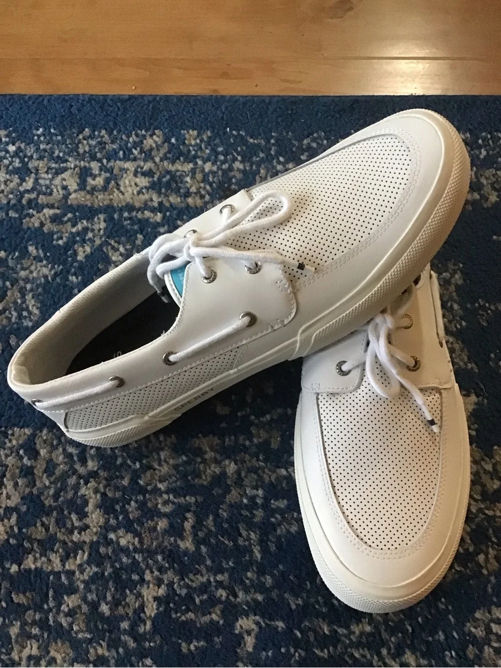 Sperry Soletide 2-Eye White Perforated Boat Sneakers
